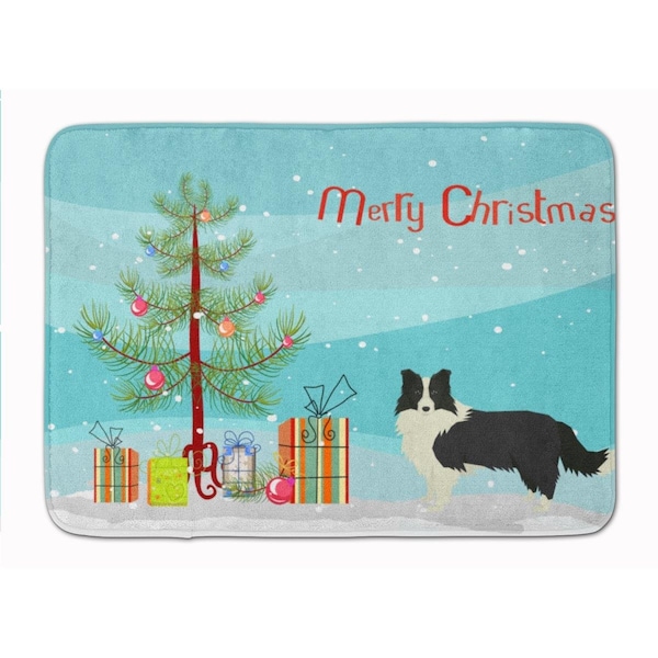 Carolines Treasures Border Collie Christmas Tree Machine Washable Memory Foam Mat CK3522RUG - main